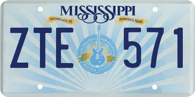 MS license plate ZTE571