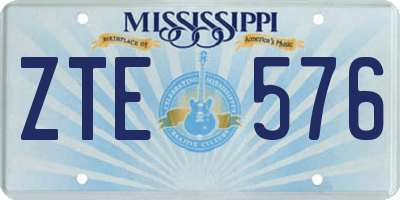 MS license plate ZTE576