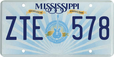 MS license plate ZTE578