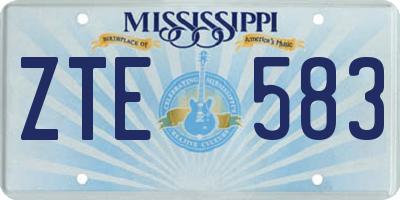 MS license plate ZTE583
