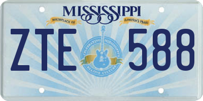 MS license plate ZTE588
