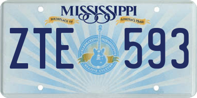 MS license plate ZTE593