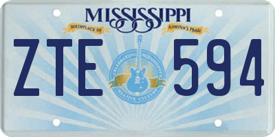 MS license plate ZTE594