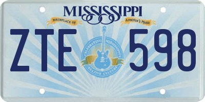 MS license plate ZTE598