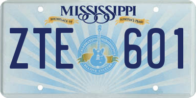 MS license plate ZTE601