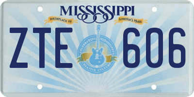 MS license plate ZTE606