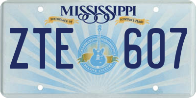 MS license plate ZTE607