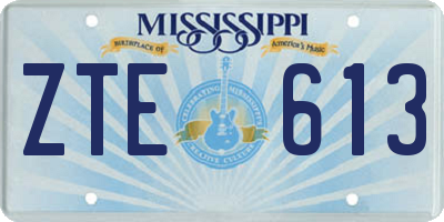 MS license plate ZTE613