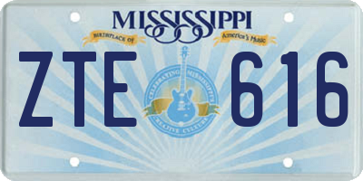 MS license plate ZTE616