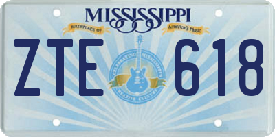 MS license plate ZTE618