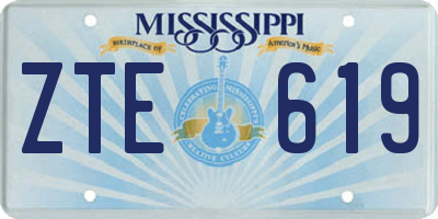 MS license plate ZTE619