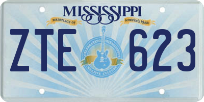 MS license plate ZTE623