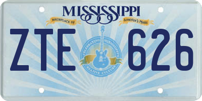 MS license plate ZTE626