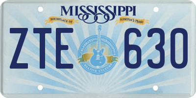 MS license plate ZTE630