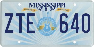 MS license plate ZTE640