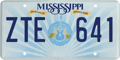 MS license plate ZTE641