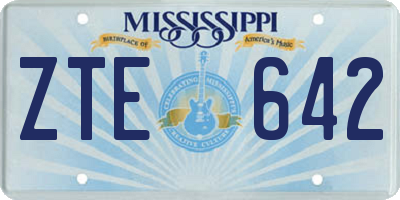 MS license plate ZTE642