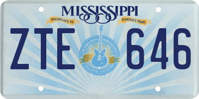 MS license plate ZTE646