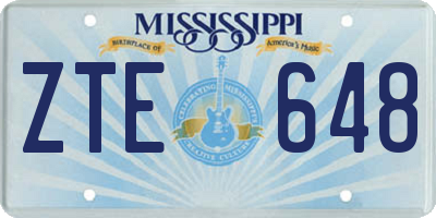 MS license plate ZTE648