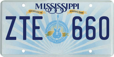 MS license plate ZTE660