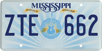 MS license plate ZTE662