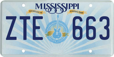 MS license plate ZTE663