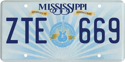MS license plate ZTE669