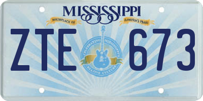 MS license plate ZTE673