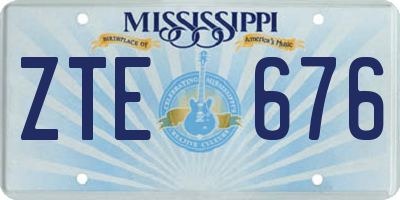 MS license plate ZTE676