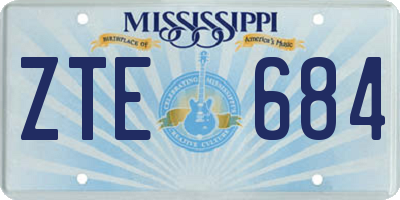 MS license plate ZTE684