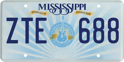 MS license plate ZTE688