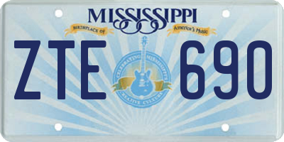 MS license plate ZTE690