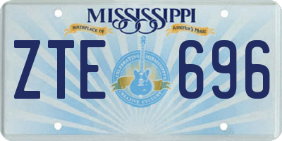 MS license plate ZTE696