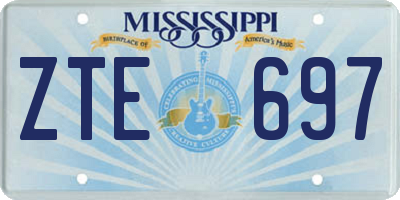 MS license plate ZTE697