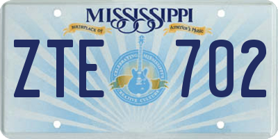 MS license plate ZTE702