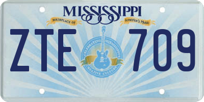 MS license plate ZTE709