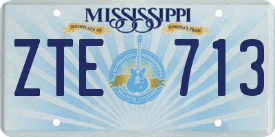 MS license plate ZTE713