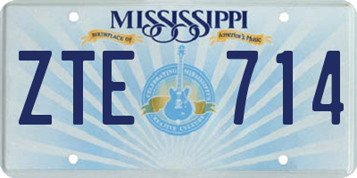 MS license plate ZTE714