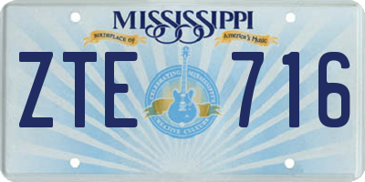MS license plate ZTE716