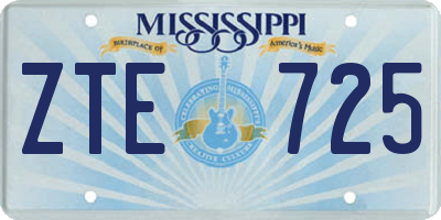 MS license plate ZTE725