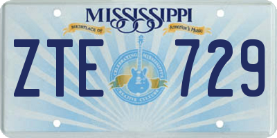 MS license plate ZTE729