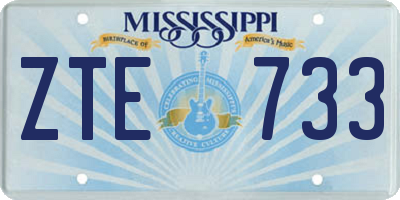 MS license plate ZTE733