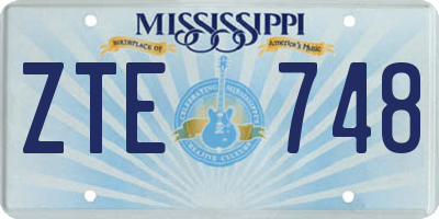 MS license plate ZTE748