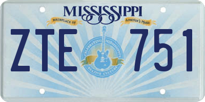 MS license plate ZTE751