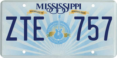 MS license plate ZTE757