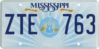 MS license plate ZTE763