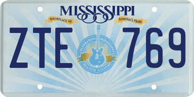 MS license plate ZTE769