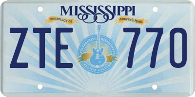 MS license plate ZTE770