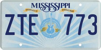 MS license plate ZTE773