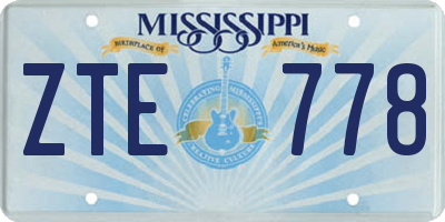 MS license plate ZTE778